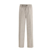 Brioni Gray Linen Casual Pants Brioni