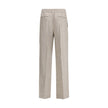 Brioni Gray Linen Casual Pants Brioni
