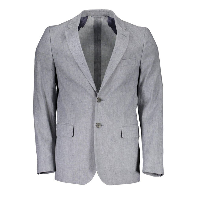 Gant Gray Cotton Blazer Gant