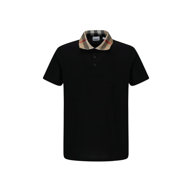 Burberry Black Cotton Polo Shirt Burberry