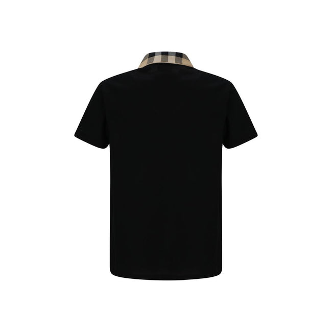 Burberry Black Cotton Polo Shirt Burberry