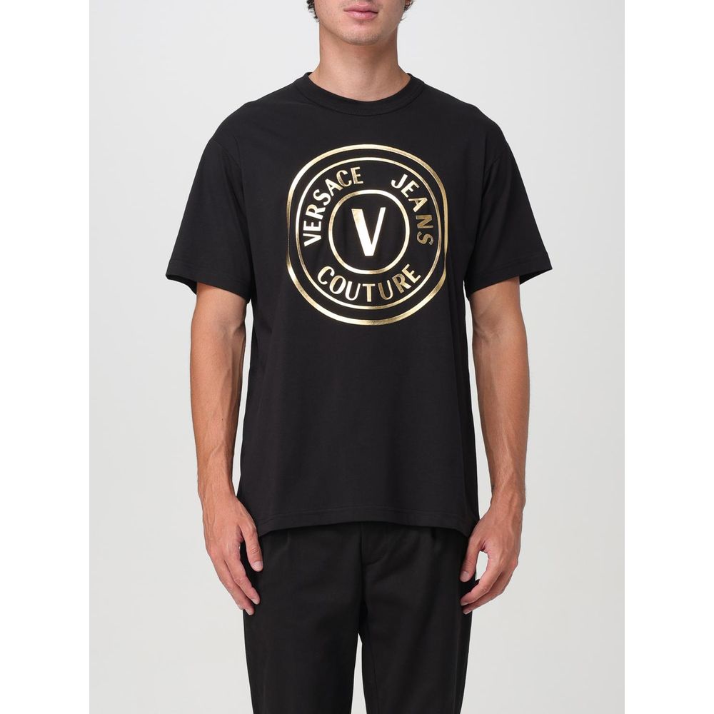 Versace Jeans Black Cotton T-Shirt Versace Jeans
