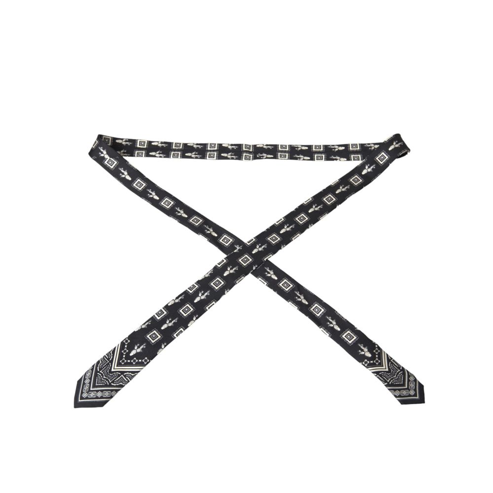 Dolce & Gabbana Black And White Silk Tie Dolce & Gabbana