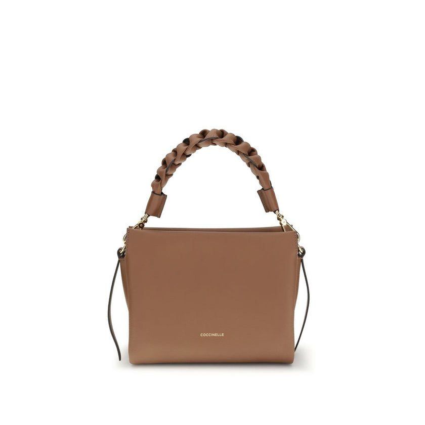 Coccinelle Beige Calf Leather Bos Taurus Shoulder Bag Coccinelle