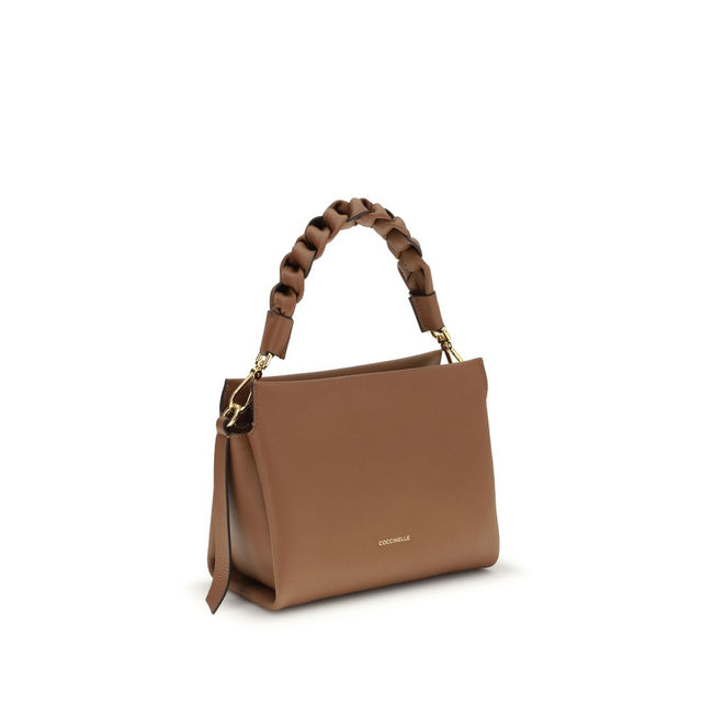 Coccinelle Beige Calf Leather Bos Taurus Shoulder Bag Coccinelle