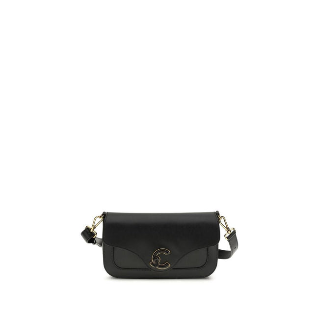 Coccinelle Black Calf Leather Bos Taurus Shoulder Bag Coccinelle