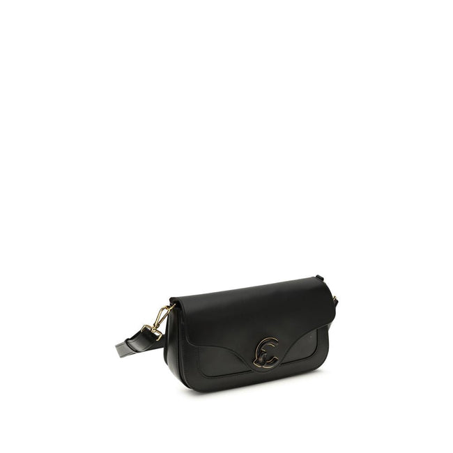 Coccinelle Black Calf Leather Bos Taurus Shoulder Bag Coccinelle