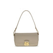 Coccinelle Beige Calf Leather Bos Taurus Shoulder Bag Coccinelle