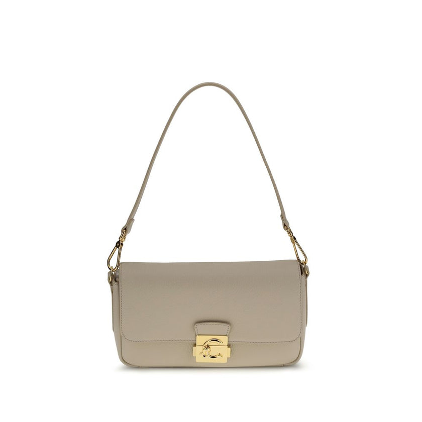 Coccinelle Beige Calf Leather Bos Taurus Shoulder Bag Coccinelle