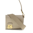Coccinelle Beige Calf Leather Bos Taurus Shoulder Bag Coccinelle