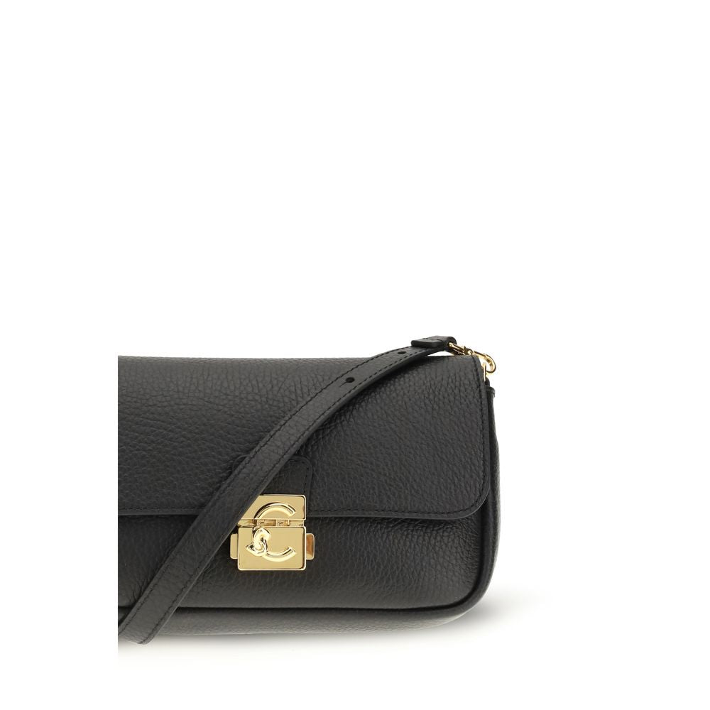 Coccinelle Black Calf Leather Bos Taurus Shoulder Bag Coccinelle