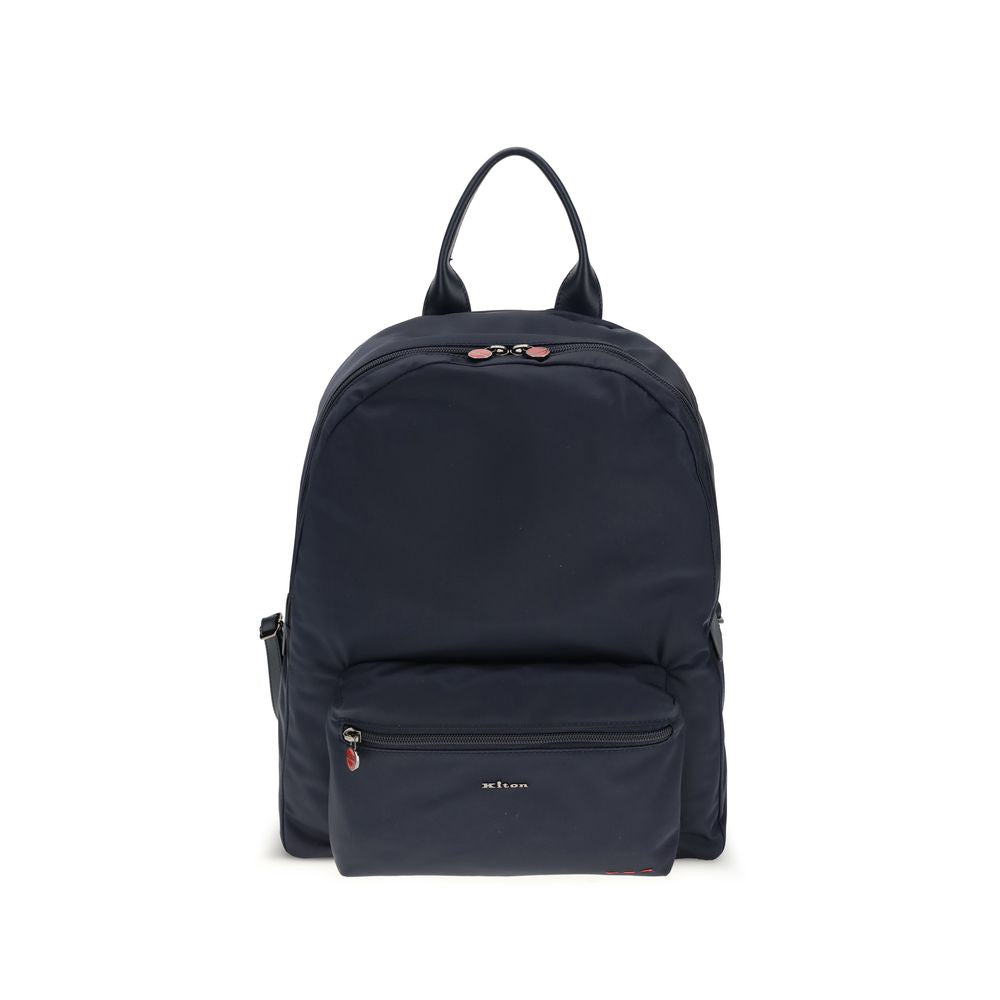 Kiton Blue Fabric Backpack Kiton