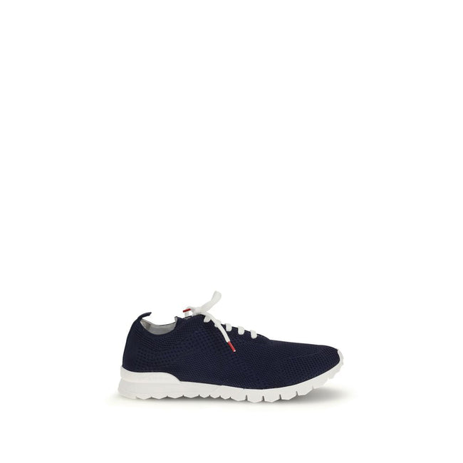 Kiton Blue Cotton Low Top Sneakers Kiton