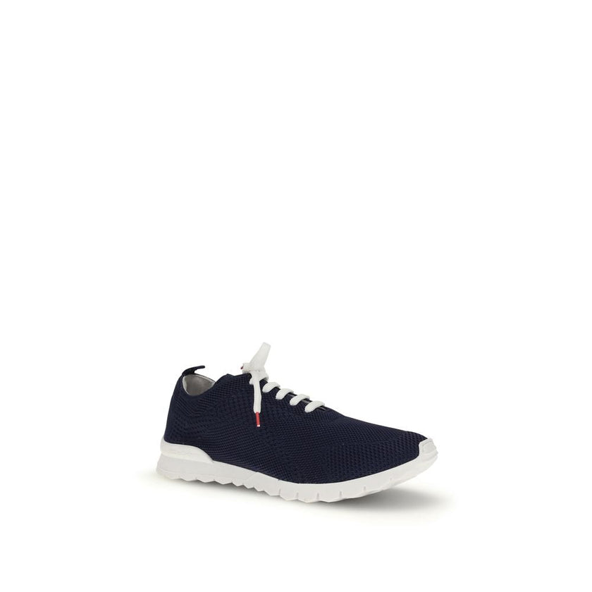 Kiton Blue Cotton Low Top Sneakers Kiton