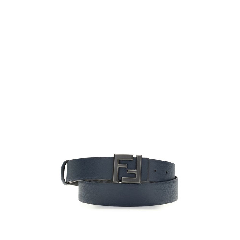 Fendi Blue Calf Leather Bos Taurus Regular Belt Fendi