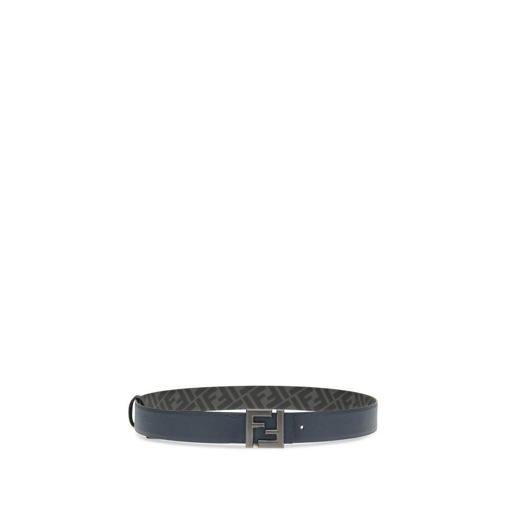 Fendi Blue Calf Leather Bos Taurus Regular Belt Fendi