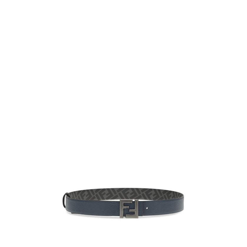 Fendi Blue Calf Leather Bos Taurus Regular Belt Fendi