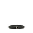 Fendi Black Calf Leather Bos Taurus Regular Belt Fendi