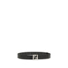 Fendi Black Calf Leather Bos Taurus Regular Belt Fendi