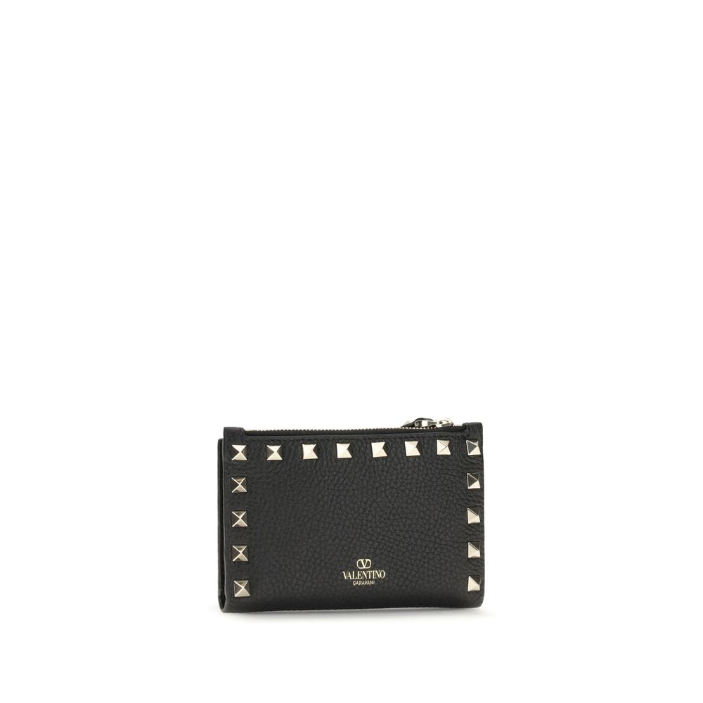 Valentino Garavani Black Calf Leather Bos Taurus Wallet Valentino Garavani
