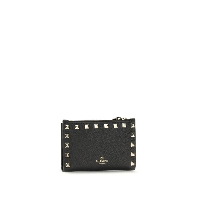 Valentino Garavani Black Calf Leather Bos Taurus Wallet Valentino Garavani