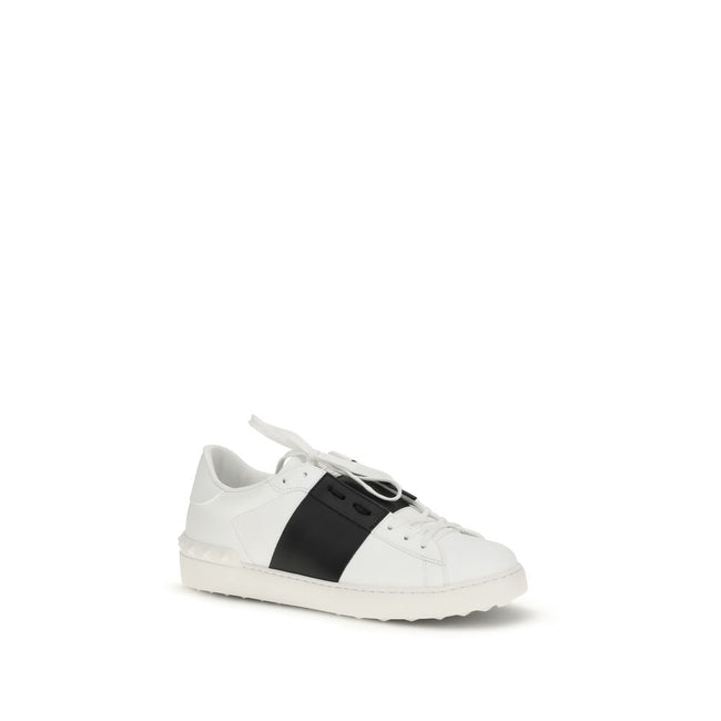 Valentino Garavani White Calf Leather Bos Taurus Low Top Sneakers Valentino Garavani