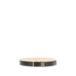 Versace Black Calf Leather Bos Taurus Belt Versace