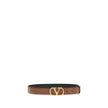 Valentino Garavani Brown Calf Leather Bos Taurus Regular Belt Valentino Garavani