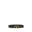Valentino Garavani Black Calf Leather Bos Taurus Belt Valentino Garavani
