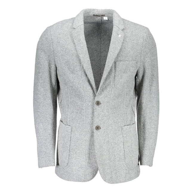 Gant Gray Polyester And Wool Blazer Gant