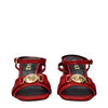 Versace Red Leather Platform Sandals Versace