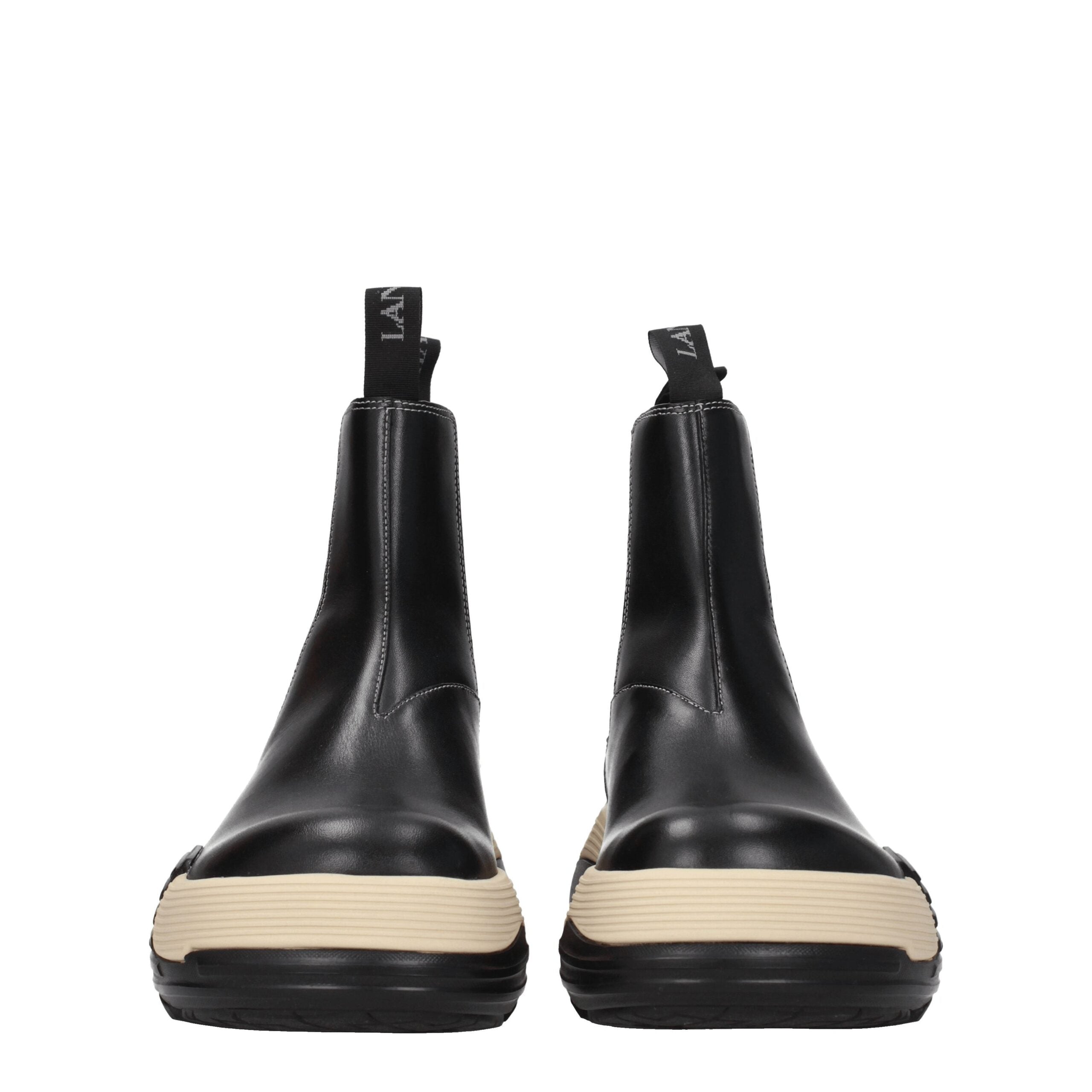 Lanvin Black Leather Ankle Boots Lanvin