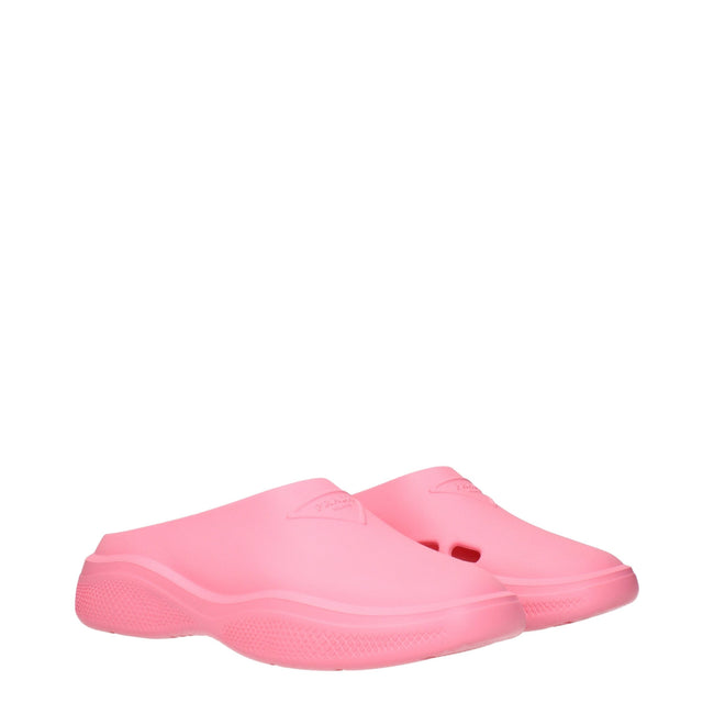 Prada Pink Cotton Slippers Prada