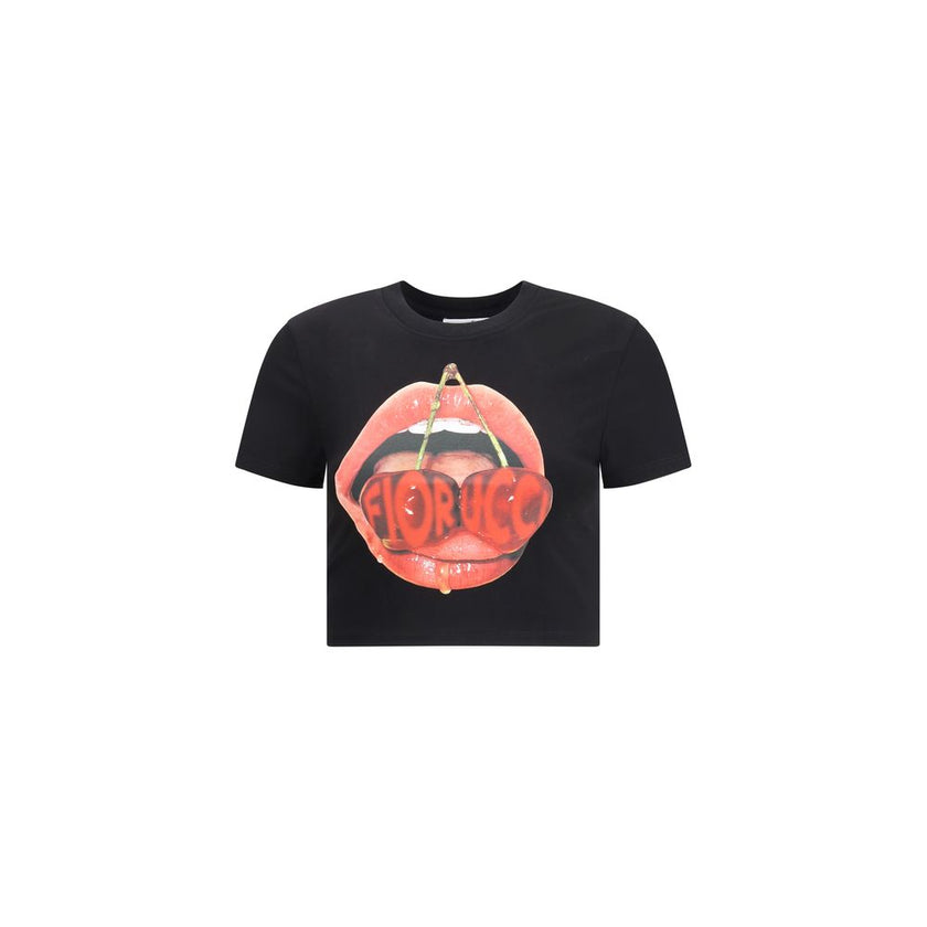 Fiorucci Black Cotton T-Shirt Fiorucci