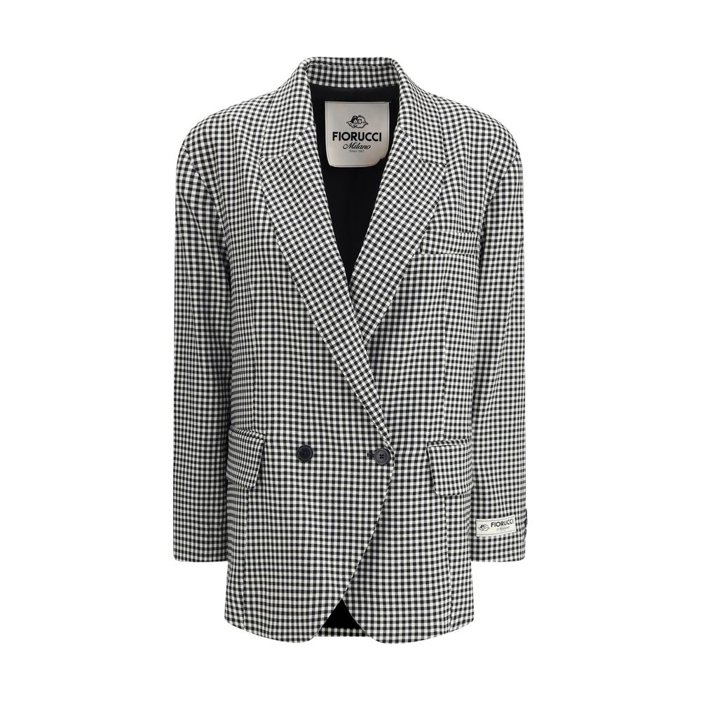 Fiorucci Multicolor Fleece Wool Blazer Fiorucci