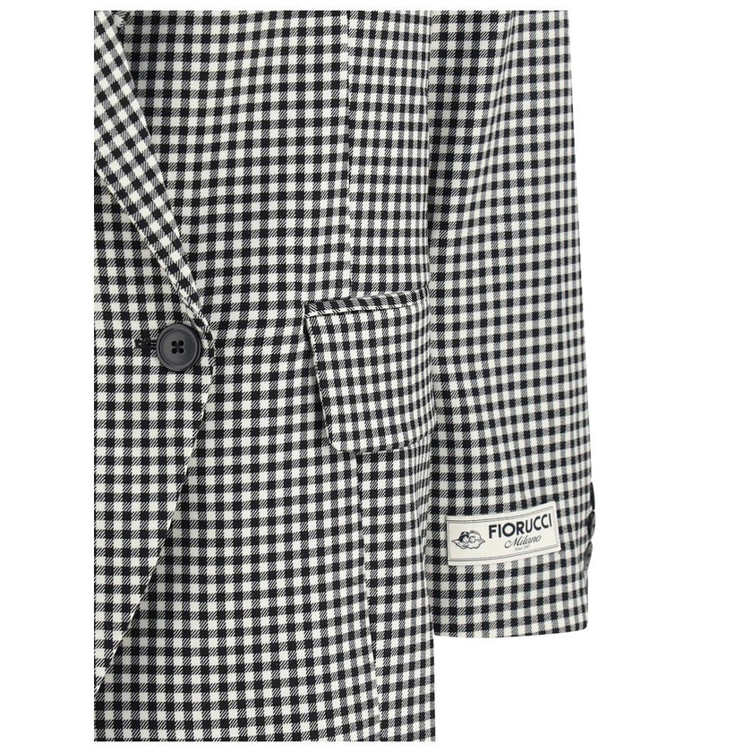 Fiorucci Multicolor Fleece Wool Blazer Fiorucci