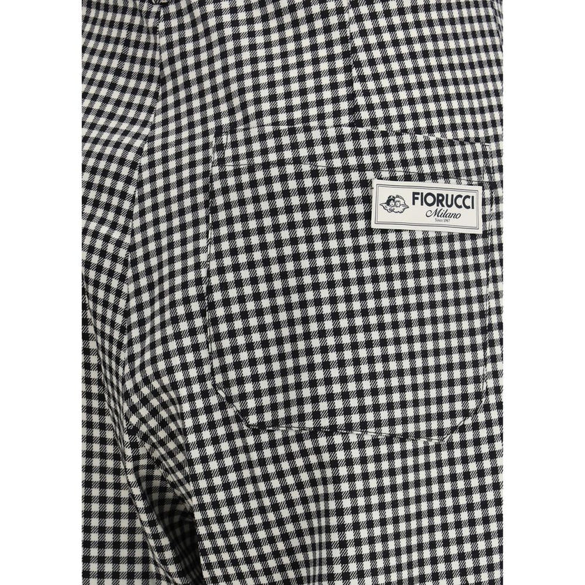 Fiorucci Multicolor Fleece Wool Casual Pants Fiorucci