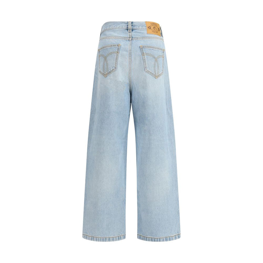 Fiorucci Light Blue Cotton Jeans Denim Fiorucci