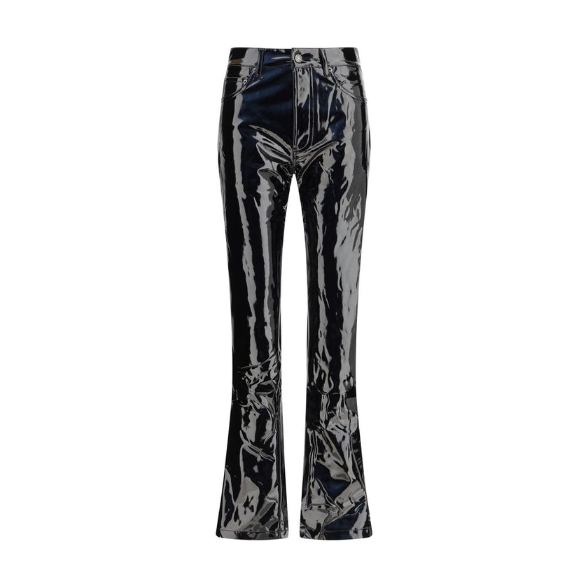 Fiorucci Black Polyethylene Casual Pants Fiorucci