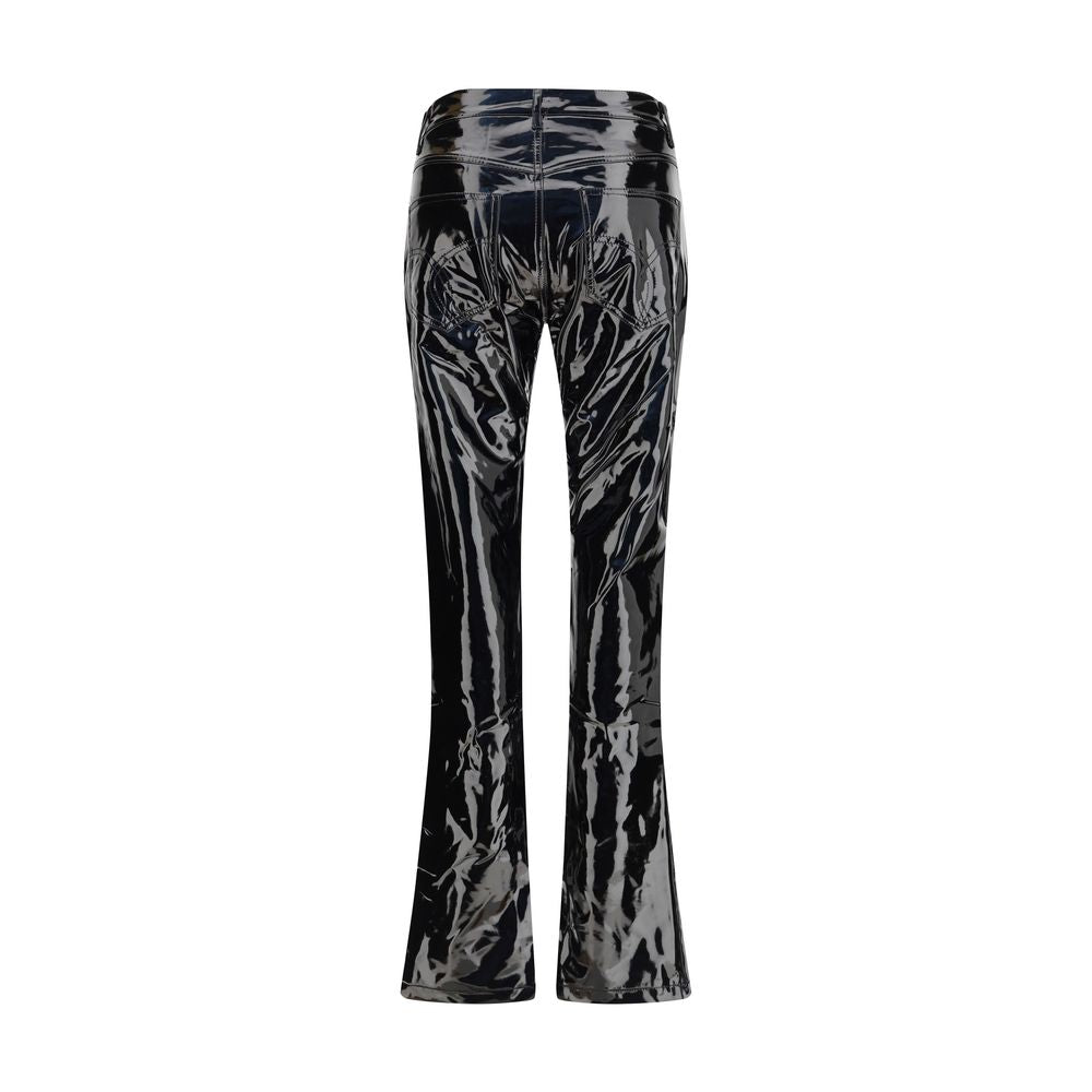 Fiorucci Black Polyethylene Casual Pants Fiorucci