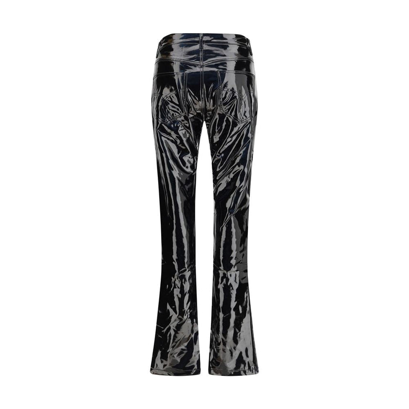 Fiorucci Black Polyethylene Casual Pants Fiorucci