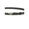 Prada Black Calf Leather Bos Taurus Thin Belt Prada