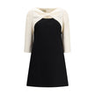 Valentino Black Fleece Wool Cocktail Dress Valentino