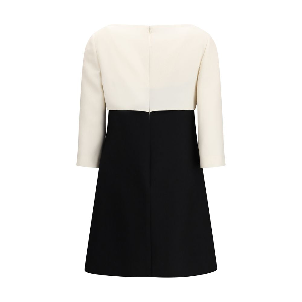 Valentino Black Fleece Wool Cocktail Dress Valentino