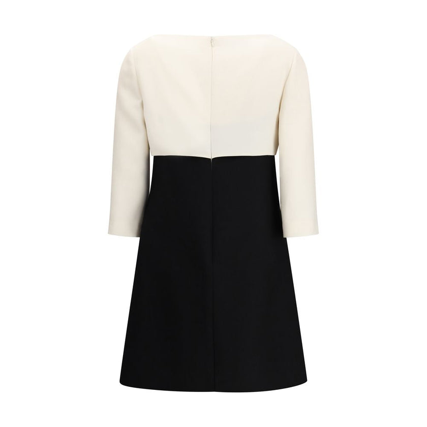 Valentino Black Fleece Wool Cocktail Dress Valentino
