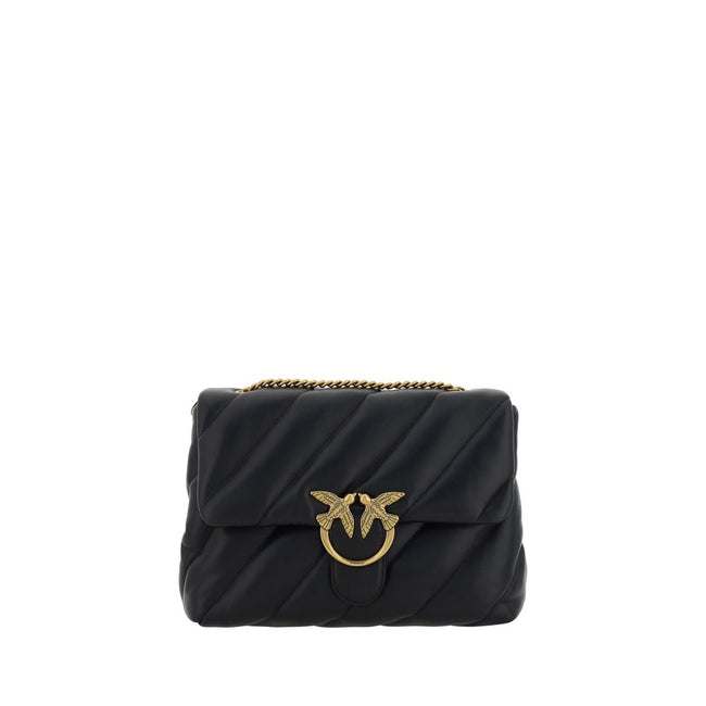 PINKO Black Leather Shoulder Bag PINKO