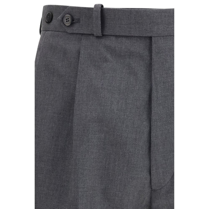 Prada Gray Fleece Wool Dress Pants Prada