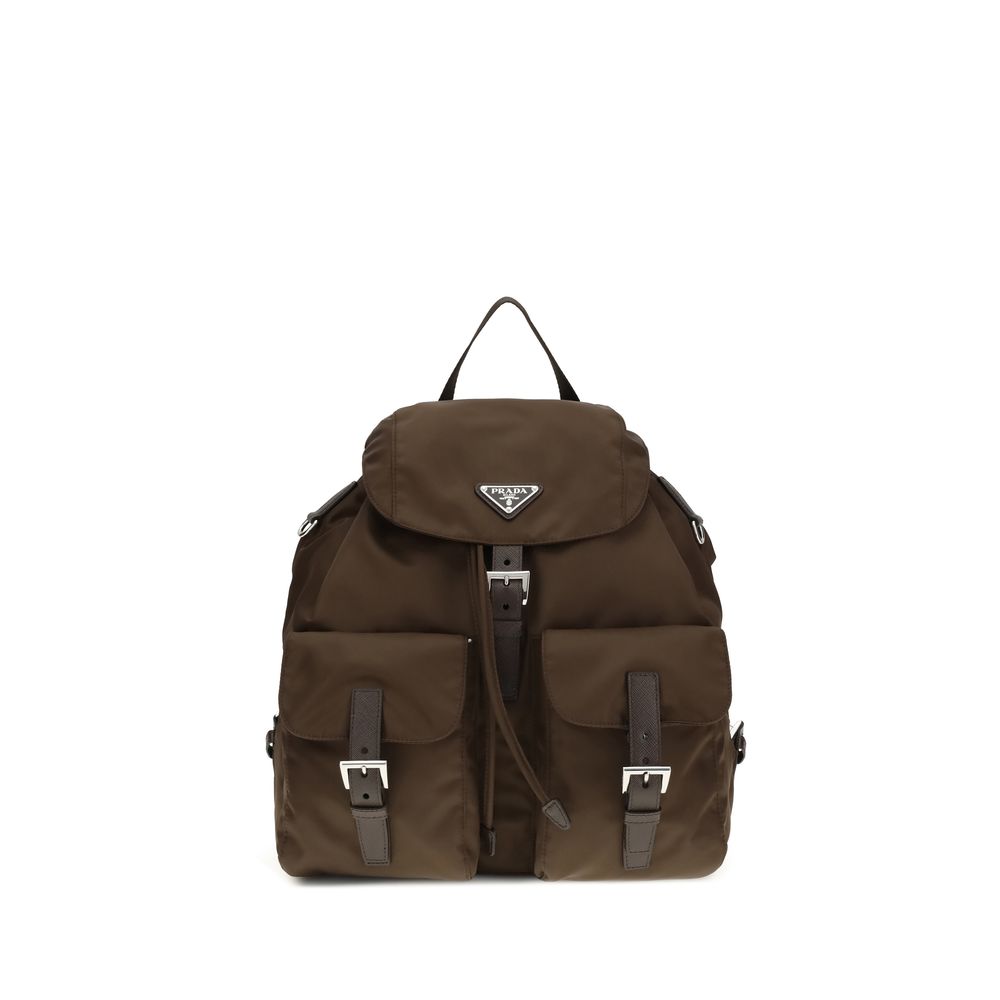 Prada Brown Recycled Polyamide Backpack Prada