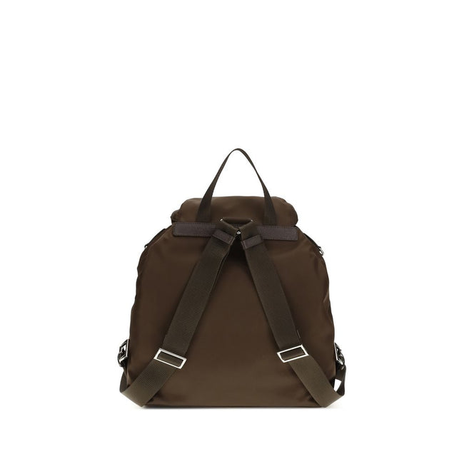 Prada Brown Recycled Polyamide Backpack Prada