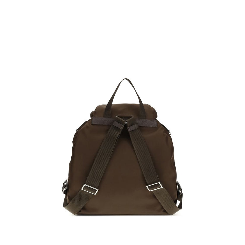 Prada Brown Recycled Polyamide Backpack Prada
